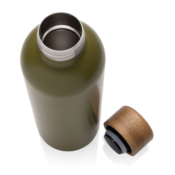 Obrázky: Zelená termofľaša Wood 0,5 l,recykl.nerez oceľ, Obrázok 3