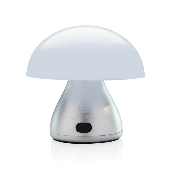 Obrázky: Strieborná USB stolová lampa Luming, recykl. Plast, Obrázok 2