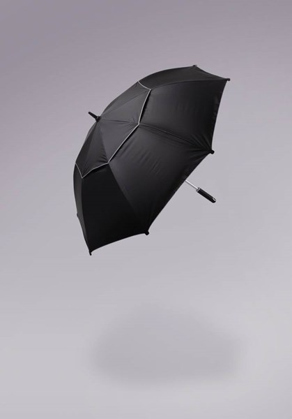 Obrázky: Čierny vetruodolný dáždnik Hurricane z RPET AWARE™, Obrázok 7