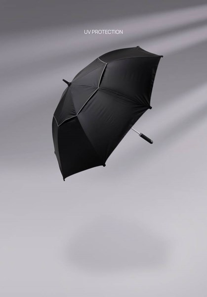 Obrázky: Čierny vetruodolný dáždnik Hurricane z RPET AWARE™, Obrázok 8