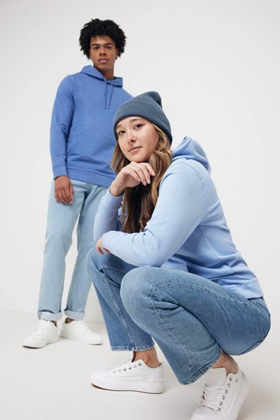 Obrázky: Mikina Jasper s kapucňou,recykl.bavlna,modrá XS, Obrázok 10
