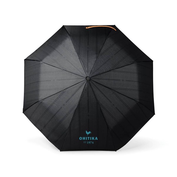 Obrázky: Čierny dvojvrstvový dáždnik VINGA Bosler z RPET, Obrázok 5