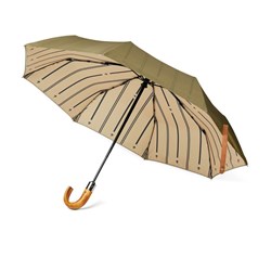 Obrázky: Khaki dvojvrstvový dáždnik VINGA Bosler z RPET