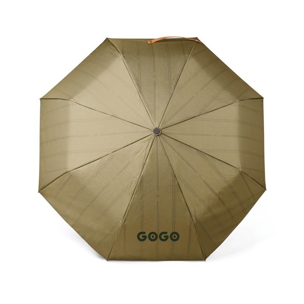 Obrázky: Khaki dvojvrstvový dáždnik VINGA Bosler z RPET, Obrázok 5