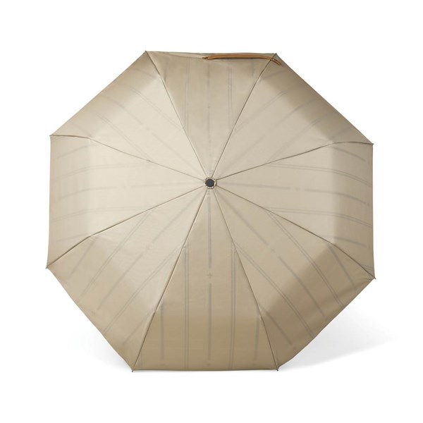 Obrázky: Béžový dvojvrstvový dáždnik VINGA Bosler z RPET, Obrázok 2