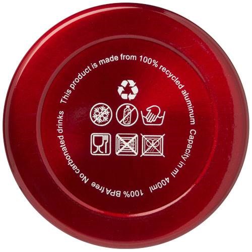 Obrázky: Červená fľaša Oregon, recykl. hliník, 400 ml, Obrázok 2