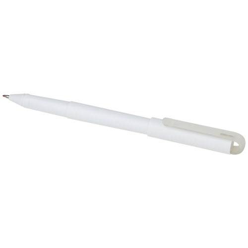 Obrázky: Mauna recyklované PET gélové guličkové pero, biele, Obrázok 2
