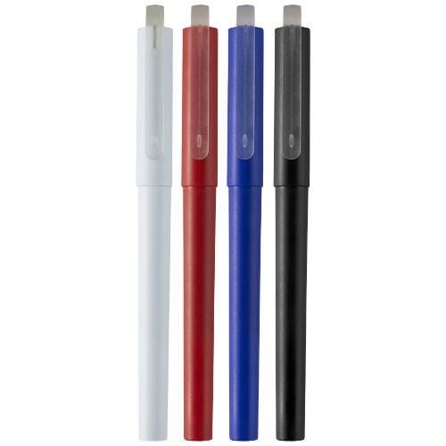 Obrázky: Mauna recyklované PET gélové guličkové pero, biele, Obrázok 4