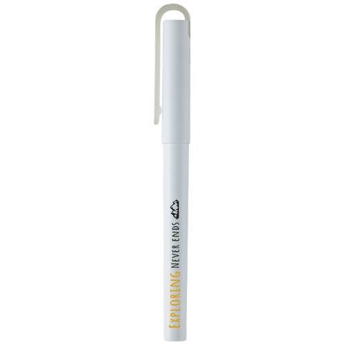 Obrázky: Mauna recyklované PET gélové guličkové pero, biele, Obrázok 6