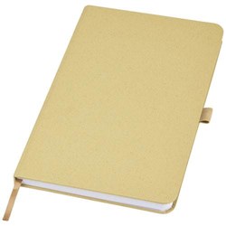 Obrázky: Zápisník s pevnou obálkou, drvený papier, béžový