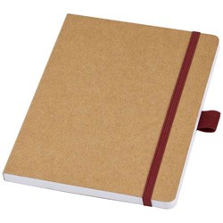 Obrázky: Zápisník z recyklovaného papiera, červené doplnky