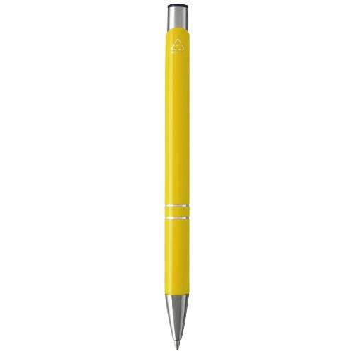 Obrázky: Guličkové pero Moneta, recykl. hliník, žlté, Obrázok 2