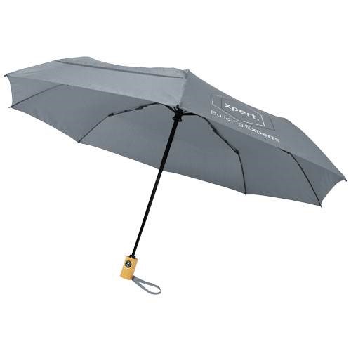 Obrázky: Automatický skladací dáždnik, rec. PET, šedý, Obrázok 6