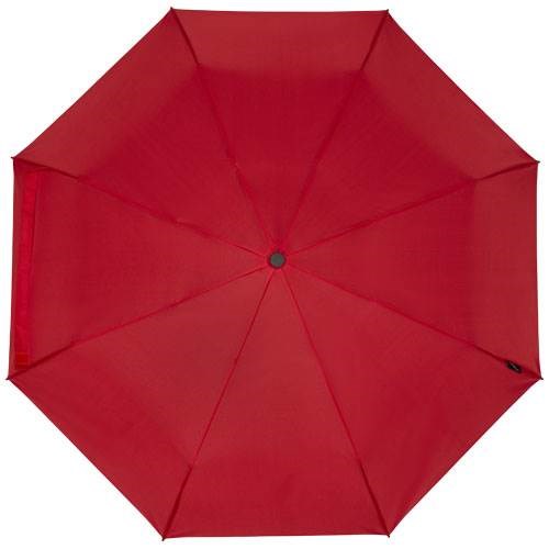 Obrázky: Skladací rPET vetru odolný dáždnik, červený, Obrázok 6