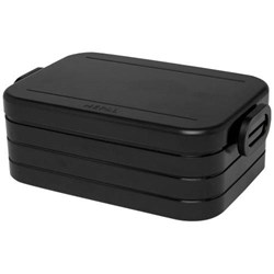 Obrázky: Stredný plastový obedový box uhľovo čierny