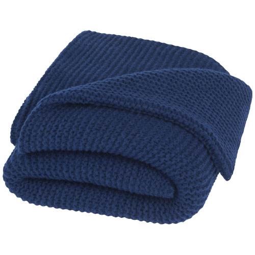 Obrázky: Nám. modrá polyesterová pletená deka, Obrázok 2