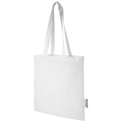 Obrázky: Biela taška z GRS recyklovanej bavlny 140 g/m2