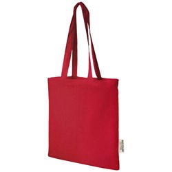 Obrázky: Červená taška z GRS recyklovanej bavlny 140 g/m2