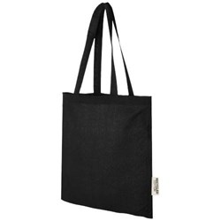 Obrázky: Čierna taška z GRS recyklovanej bavlny 140 g/m2