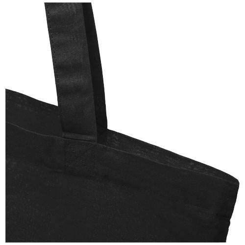 Obrázky: Čierna taška z GRS recyklovanej bavlny 140 g/m2, Obrázok 2
