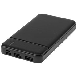 Zobrazit detaily pro Powerbanka z recykl. plastu 10 000 mAh, čierna Obrázky: Powerbanka z recykl. plastu 10 000 mAh, čierna