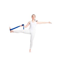 Obrázky: Popruh na jogu z RPET plastu, stredne modrá
