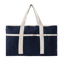Zobrazit detaily pro Modro/biela plážová taška VINGA, recykl. canvas Obrázky: Modro/biela plážová taška VINGA, recykl. canvas