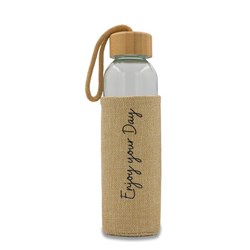 Zobrazit detaily pro Sklenená fľaša 500 ml v plátenom obale Obrázky: Sklenená fľaša 500 ml v plátenom obale