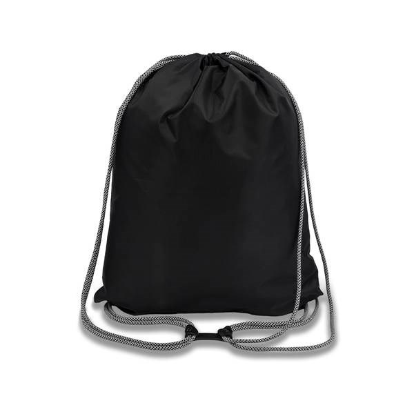 Obrázky: Čierny sťahovací ruksak so splietanými šnúrkami, Obrázok 3