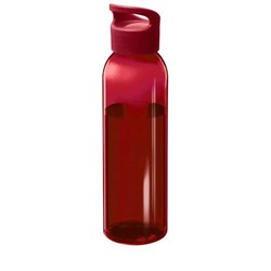 Zobrazit detaily pro Červená transp. 650ml fľaša z recyklovaného plastu Obrázky: Červená transp. 650ml fľaša z recyklovaného plastu