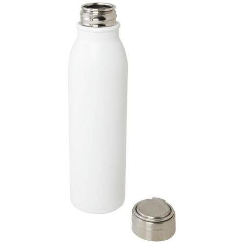 Obrázky: Biela 700ml RSC nerez fľaša s kovovým pútkom, Obrázok 2