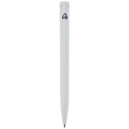 Obrázky: Biele guličkové pero, biely klip, rec. plast, MN, Obrázok 2