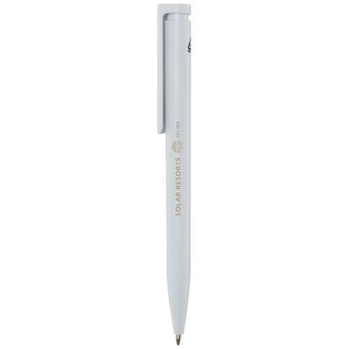 Obrázky: Biele guličkové pero, biely klip, rec. plast, MN, Obrázok 4