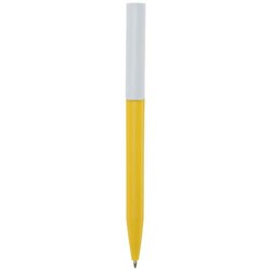 Obrázky: Žlté guličkové pero, biely klip, rec. plast, MN