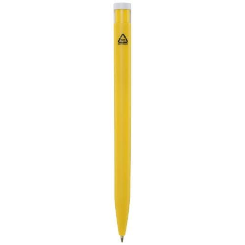 Obrázky: Žlté guličkové pero, biely klip, rec. plast, MN, Obrázok 2