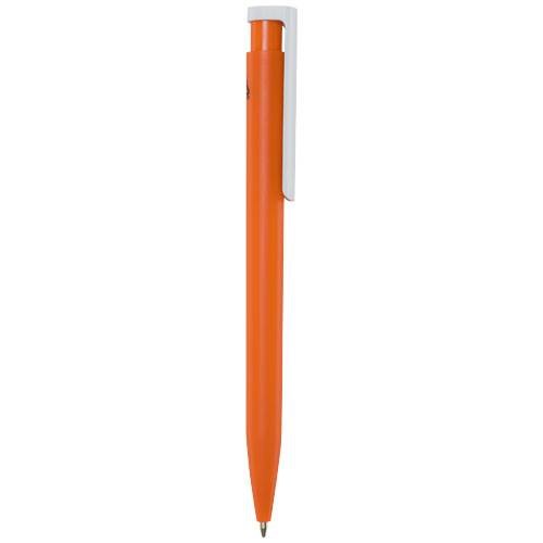 Obrázky: Oranžové guličkové pero, biely klip,rec. plast, MN, Obrázok 5