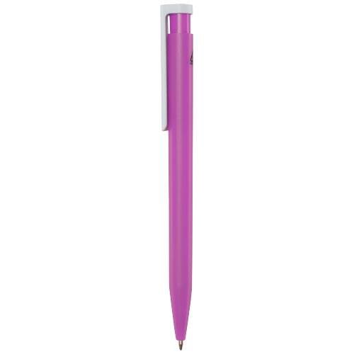 Obrázky: Ružové guličkové pero, biely klip, rec. plast, MN, Obrázok 3