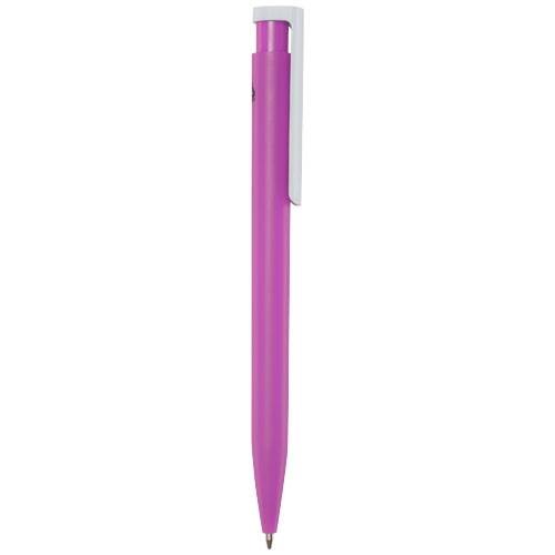 Obrázky: Ružové guličkové pero, biely klip, rec. plast, MN, Obrázok 5