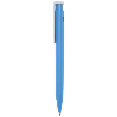 Obrázky: Sv.modré guličkové pero, biely klip, rec. plast,MN, Obrázok 3