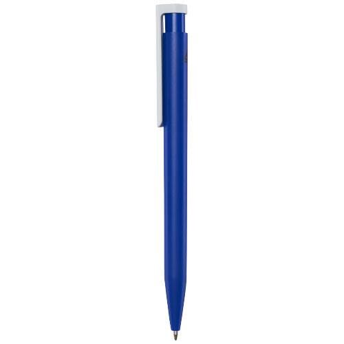Obrázky: Str. modré guličkové pero,biely klip,rec. plast,MN, Obrázok 3