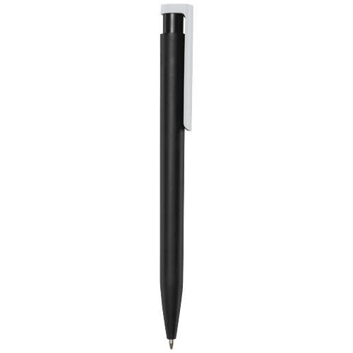 Obrázky: Čierne  guličkové pero, biely klip, rec. plast, MN, Obrázok 5