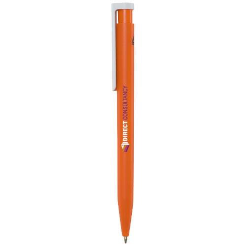Obrázky: Oranžové guličkové pero, biely klip,rec. plast, ČN, Obrázok 4