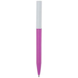 Obrázky: Ružové guličkové pero, biely klip, rec. plast, ČN