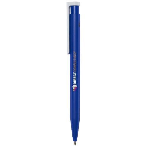 Obrázky: Str. modré guličkové pero,biely klip,rec. plast,ČN, Obrázok 4