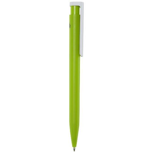Obrázky: Limetkové guličkové pero,biely klip,rec. plast, ČN, Obrázok 5