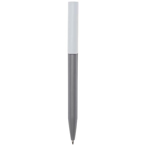 Obrázky: Šedé guličkové pero, biely klip, rec. plast, ČN