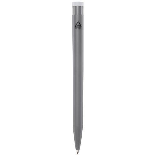 Obrázky: Šedé guličkové pero, biely klip, rec. plast, ČN, Obrázok 2