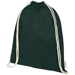 Obrázky: Zelený 100 g/m² ruksak z org. bavlny, cert.GOTS