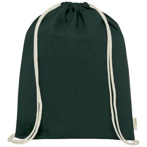 Obrázky: Zelený 100 g/m² ruksak z org. bavlny, cert.GOTS, Obrázok 4
