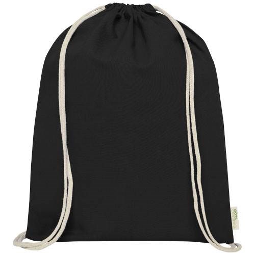 Obrázky: Čierny 100 g/m² ruksak z org. bavlny, cert.GOTS, Obrázok 4